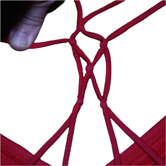 Volcom Bikini Sports Bra Red Women's Size Medium - Picture 4 of 10